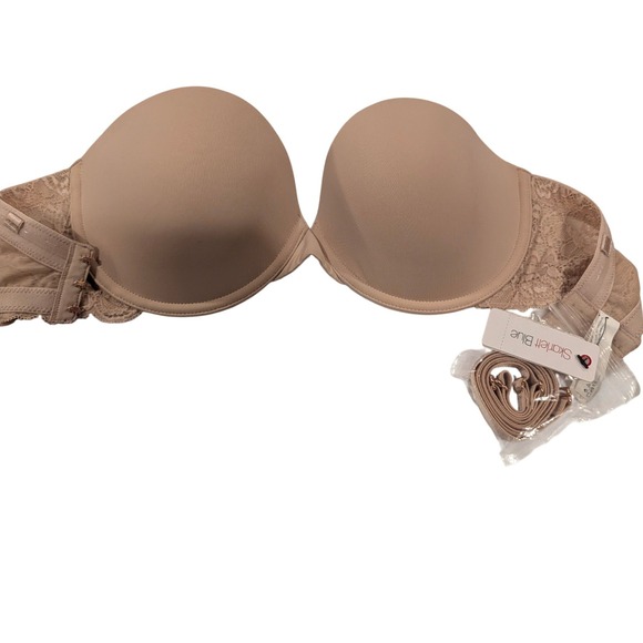 Scarlett Blue Strapless Bra Multiway Convertible Smooth Beige DD 30 NWT - Picture 1 of 5